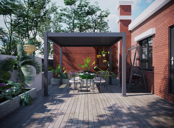 Sunkisser SK1 Louvered Pergola – Anthracite
