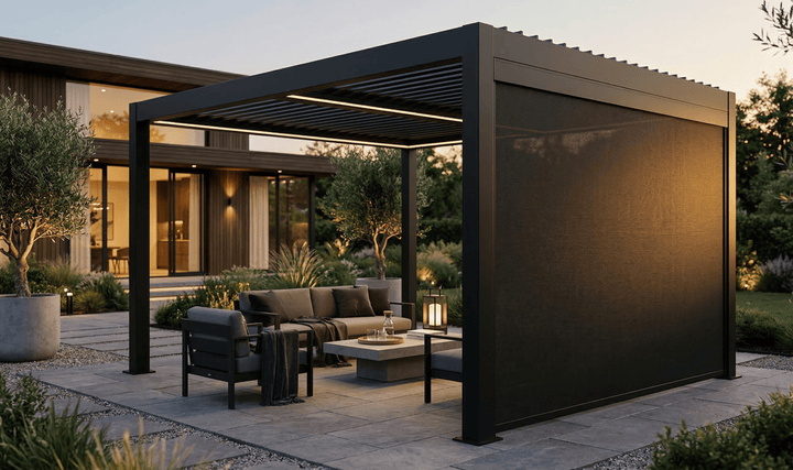 Sunkisser 200 Manual Privacy Blind - pergolacave
