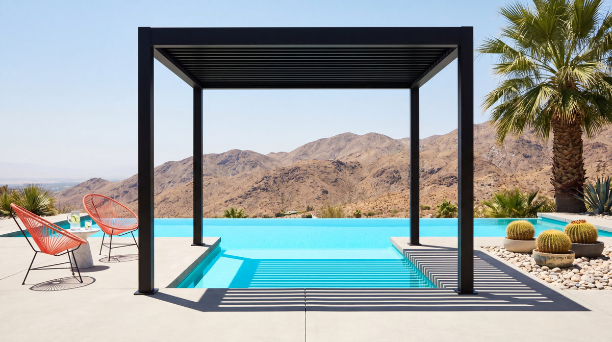Sunkisser SK1 Louvered Pergola – Black