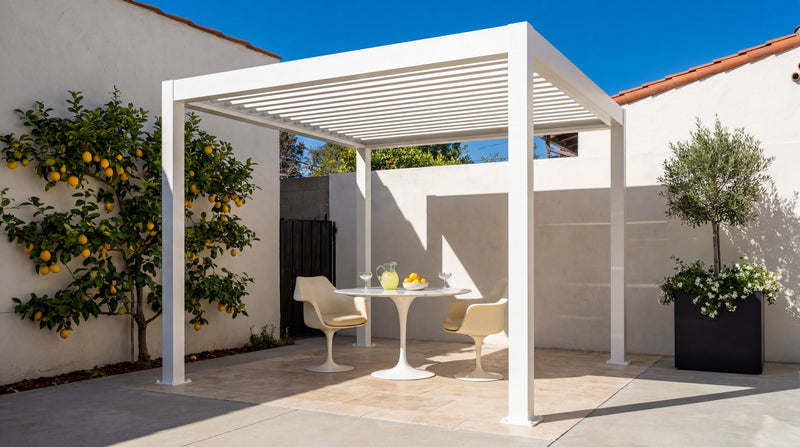 Sunkisser SK1 Louvered Pergola – White