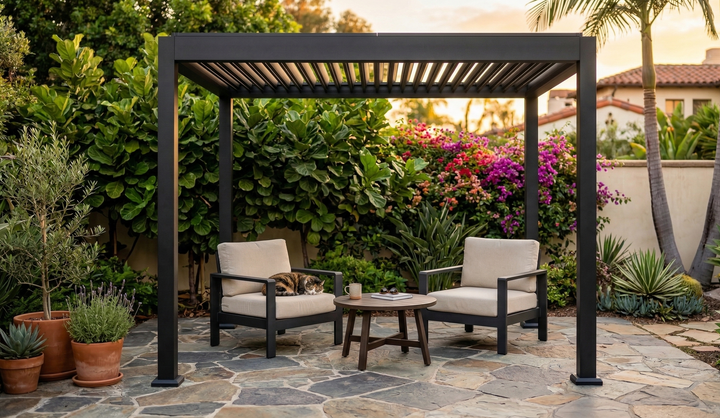 Black pergola 10'x6'