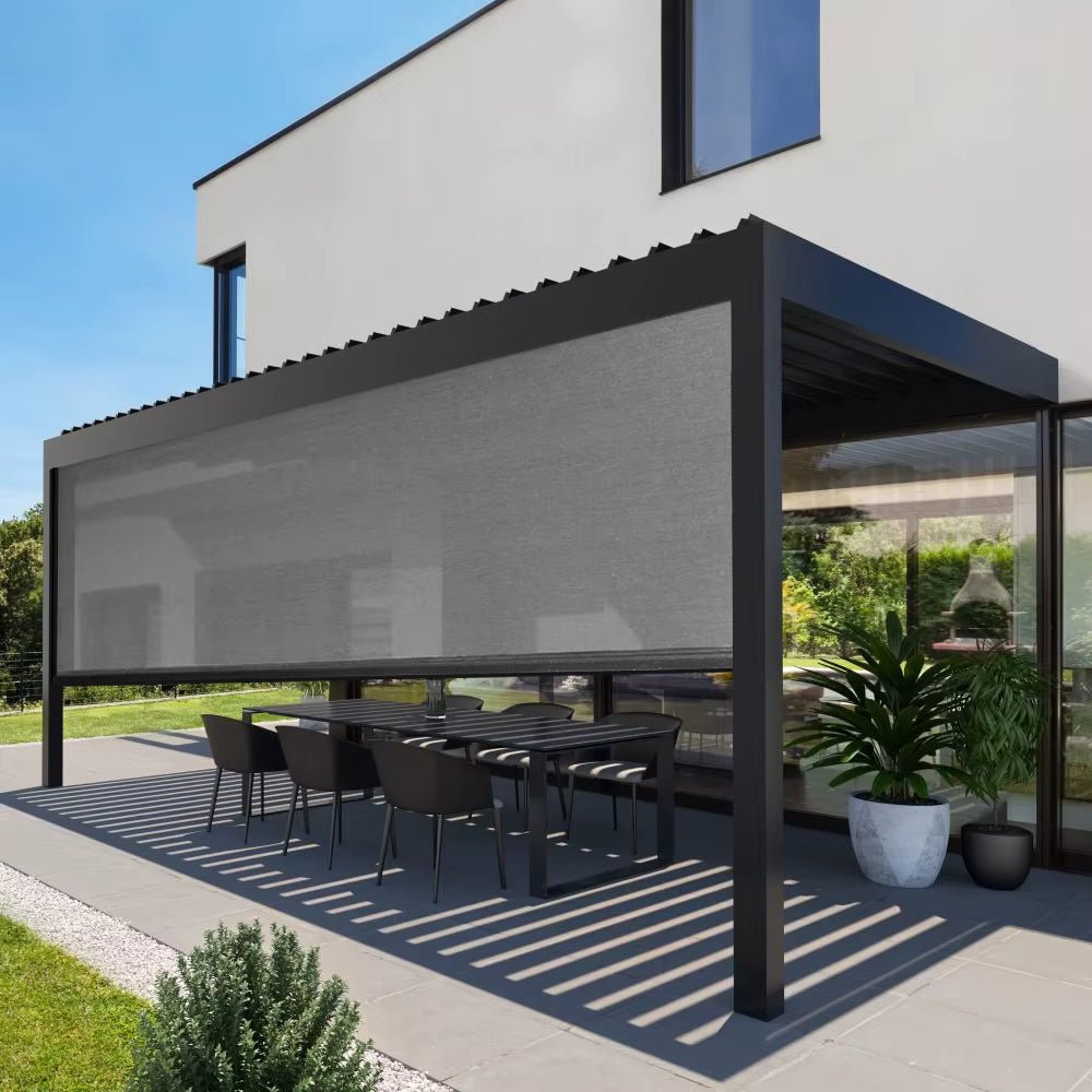 Sunkisser 1 Manual Privacy Blind - pergolacave