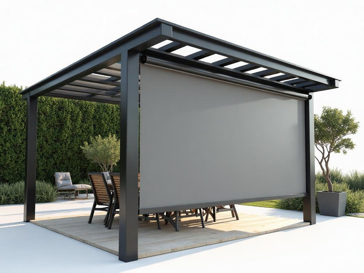 Sunkisser 1 Manual Privacy Blind - pergolacave
