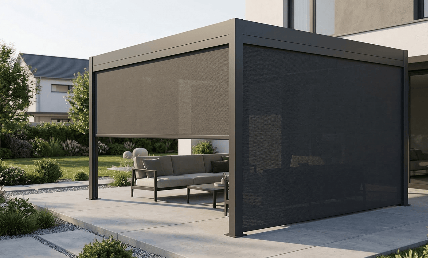 Sunkisser 200 Manual Privacy Blind - pergolacave