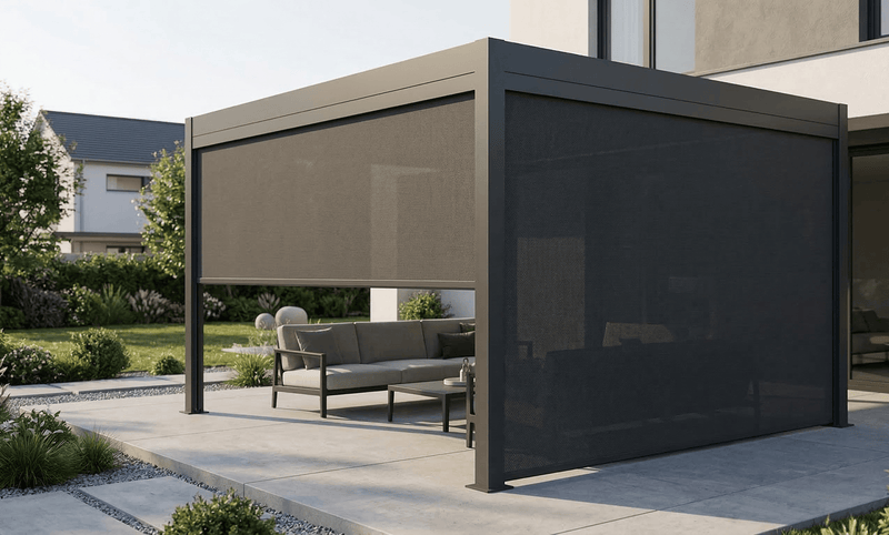 Sunkisser 200 Manual Privacy Blind - pergolacave